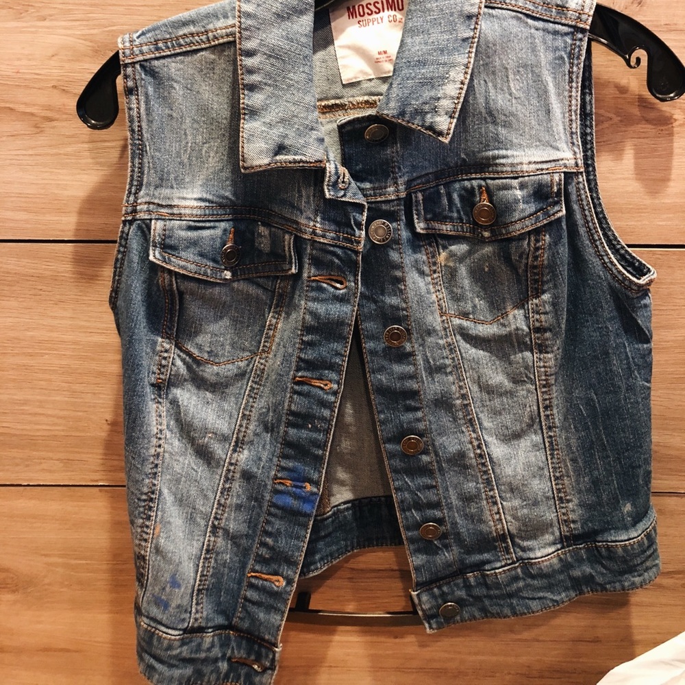 sleeveless denim jacket
